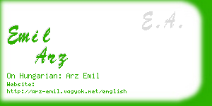 emil arz business card